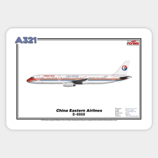 Airbus A321 - China Eastern Airlines (Art Print) Sticker